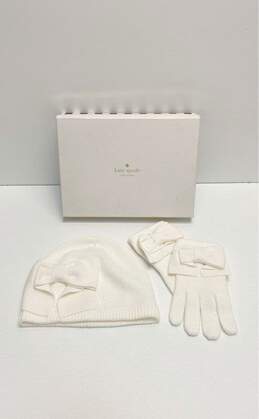 Kate Spade Beige Beanie Gloves Box Set