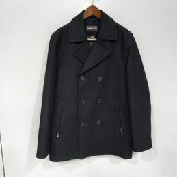 Michael Kors Men's Black Wool Pea Coat Size S