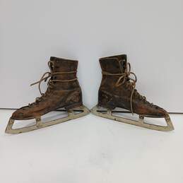 Vintage Winslow Skates Leather Lace Up Ice Skates alternative image