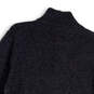 Womens Gray Mock Neck Long Sleeve Tight-Knit Pullover Sweater Size Large image number 4