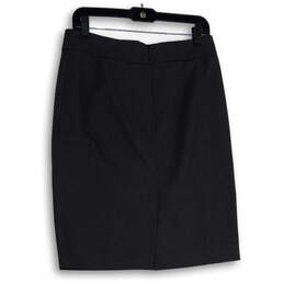 Womens Gray Pleated Back Zip Knee Length Straight & Pencil Skirt Size 6 alternative image