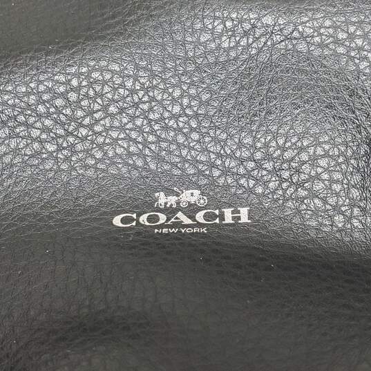 Coach Black Pebbled Leather Shoulder Derby Tote Bag image number 3