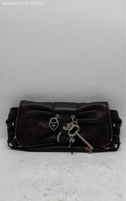 Juicy Couture Womens Brown Leather Clutch