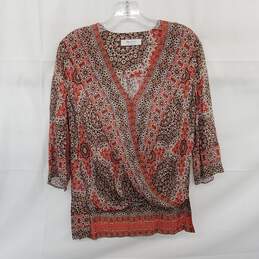 Bailey 44 V-Neck Medallion Abstract Print Blouse Size XS