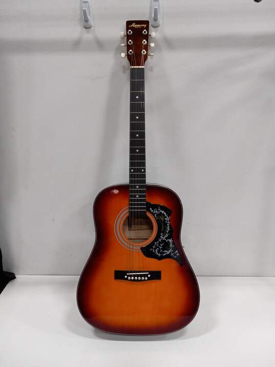 Brown Harmony Dreadnought Acoustic Guitar image number 1