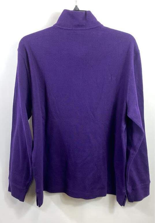Polo Ralph Lauren Men Purple Mock Neck Sweater M image number 2