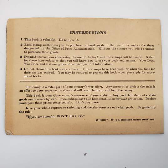 US WW2 Original Ration Books Lot of 4 (#2, 3, 4) w/Leather Holder image number 4