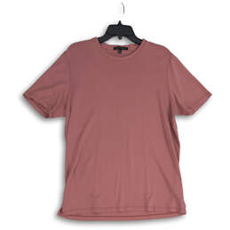 Womens Pink Crew Neck Short Sleeve Pullover T-Shirt Size XL