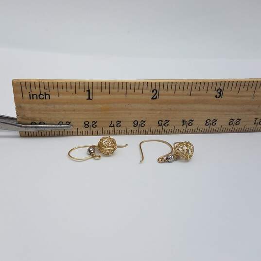 LXG 10k Gold 2 Tone  Dangle Earrings 1.0g image number 6