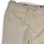NWT Womens White Flat Front Pockets Straight Leg Dress Pants Size 14 image number 4