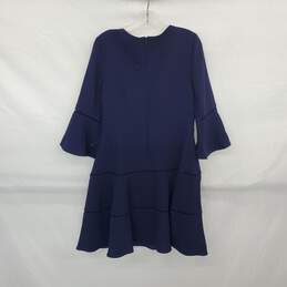 Eliza J. Navy Blue Bell Sleeve Lined Shift Dress WM Size 12 NWT alternative image