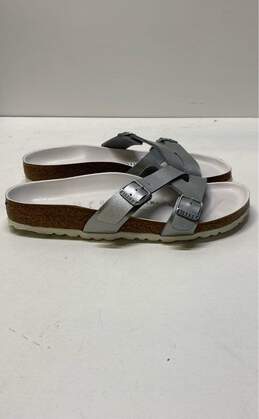 Birkenstock Yao Double Strap Leather Sandals Silver 8