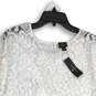 NWT Worthington Womens White Lace Round Neck Short Sleeve Blouse Top Size 2X image number 3