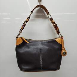 Dooney & Bourke Dark Brown Leather Small Shoulder Bag