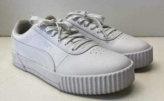 Puma Carina L White Casual Sneakers Women's Size 7.5 image number 4