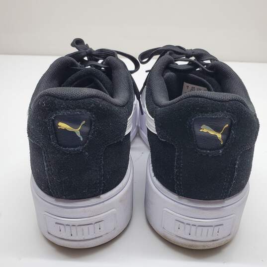 Puma Karmen Black White Gold Women Casual Platform Shoes Sneakers Size 9.5 image number 6