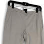 Womens Gray Flat Front Slash Pocket Straight Leg Ankle Pants Size 4 image number 3
