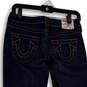 Womens Blue Denim Medium Wash Five Pocket Design Straight Jeans Size 25 image number 4