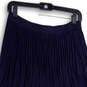 Womens Blue Pleated Elastic Waist Pull-On Midi A-Line Skirt Size Medium image number 3