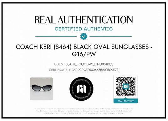 AUTHENTICATED COACH 'KERI' S464 BLACK OVERSIZED SUNGLASSES W/ CASE image number 2