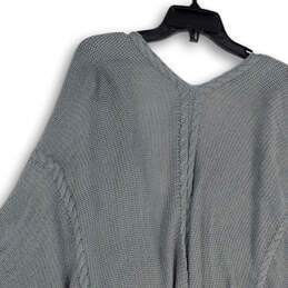 NWT Womens Gray Knitted Regular Fit Open Front Cardigan Sweater One Size alternative image