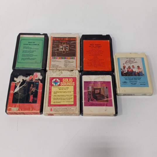 7PC Assorted Country Music 8-Track Cassette Bundle image number 2