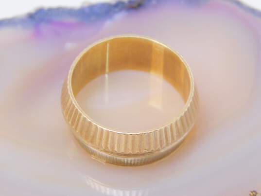 Vintage 14K Yellow Gold Textured Band Ring 6.0g image number 2