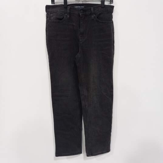 Calvin Klein Black High Rise Straight Jeans Size 28 image number 1