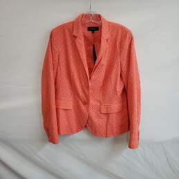 Talbots Coral Cotton Eyelet Blazer Jacket WM Size 8 NWT alternative image