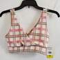 Eleven Women Brown Plaid Active Crop Top XS NWT image number 2