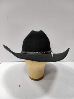 Justin Men's Black Wool Cowboy Hat Size 7 1/8