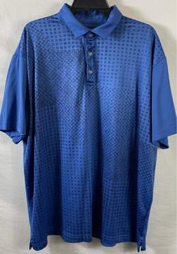 Callaway Men Blue Printed Polo Shirt XXL