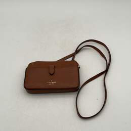 Kate Spade Womens Brown Leather Detachable Strap Small Crossbody Bag Purse