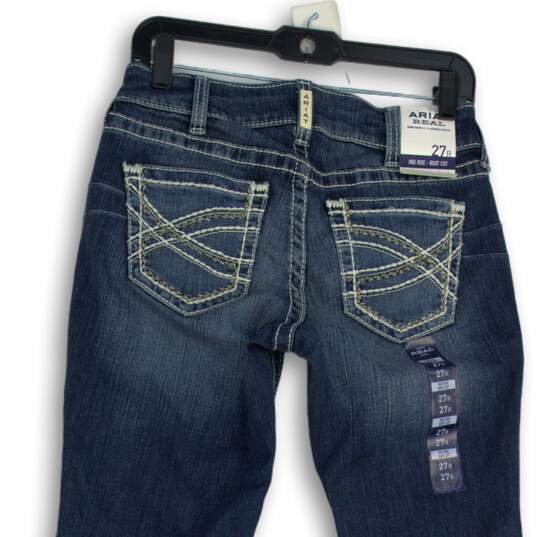 NWT Womens Blue Denim Medium Wash Mid Rise Bootcut Leg Jeans Size 27R image number 4