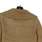 Womens Brown Long Sleeve Collared Full Zip Sweater Dress Size 2 image number 4