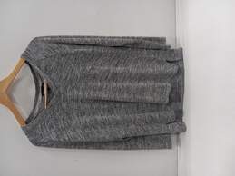 Men’s Gray V-Neck Knit Pullover Sweater Sz L
