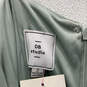 NWT Womens Green V-Neck Ruffle Spaghetti Strap Back Zip Maxi Dress Size 2 image number 5