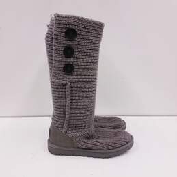 UGG Classic Tall Knit Sock Boots Grey 8