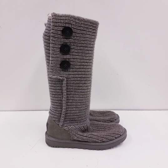 UGG Classic Tall Knit Sock Boots Grey 8 image number 1