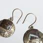 Silpada Sterling Silver Gemstone Hammered Dangle Earrings 6.4g image number 5