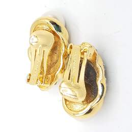 Goldtone Rhinestone Clip-On Earrings 1 in. Long alternative image