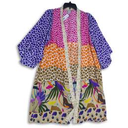 NWT Brooke Webb For Anna & Ava Womens Multicolor Open Front Cardigan One Size