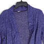 Womens Blue Heather Long Sleeve Open Front Cardigan Sweater Size M image number 3