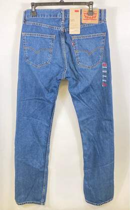 NWT Levi's 505 Mens Blue Cotton Regular Fit Denim Straight Leg Jeans Sz 32X34 alternative image