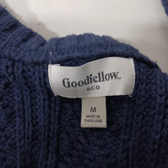 Men's Goodfellow & Co Navy Blue  Cable Knit Sweater Sz M image number 1