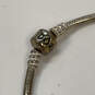 Designer Pandora S925 Sterling Silver Barrel Snake Chain Charm Bracelet image number 4
