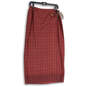 Womens Red Printed Flat Front Drawstring Midi Wrap Skirt Size 10 image number 1