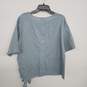Blue Linen Tunic Short Sleeve Blouse image number 2