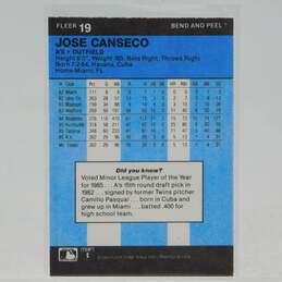 1986 Jose Canseco Rookie Star Stickers Oakland A's alternative image