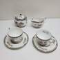 Wedgwood - Kutani Crane - Tea Set Lot 6 Piece Cups Saucers Milk Jug Lidded Sugar Bowl image number 1